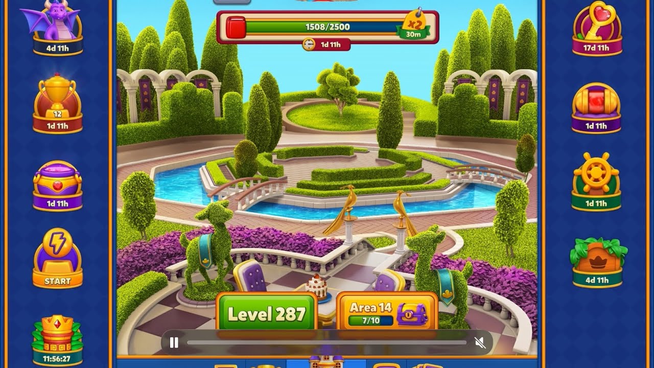 Royal Match Tutorials | Levels 287-296 First Try Dragon Nest Day 6 Part 2 Super Light Ball