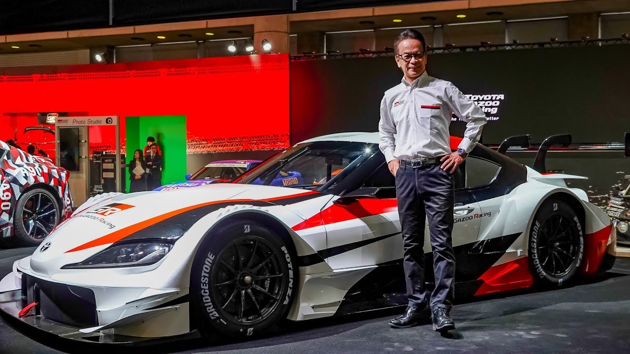 (4K)TOYOTA GAZOO Racing Booth press briefing GR SUPRA SUPER GT CONCEPT - TOKYO AUTO SALON 2019