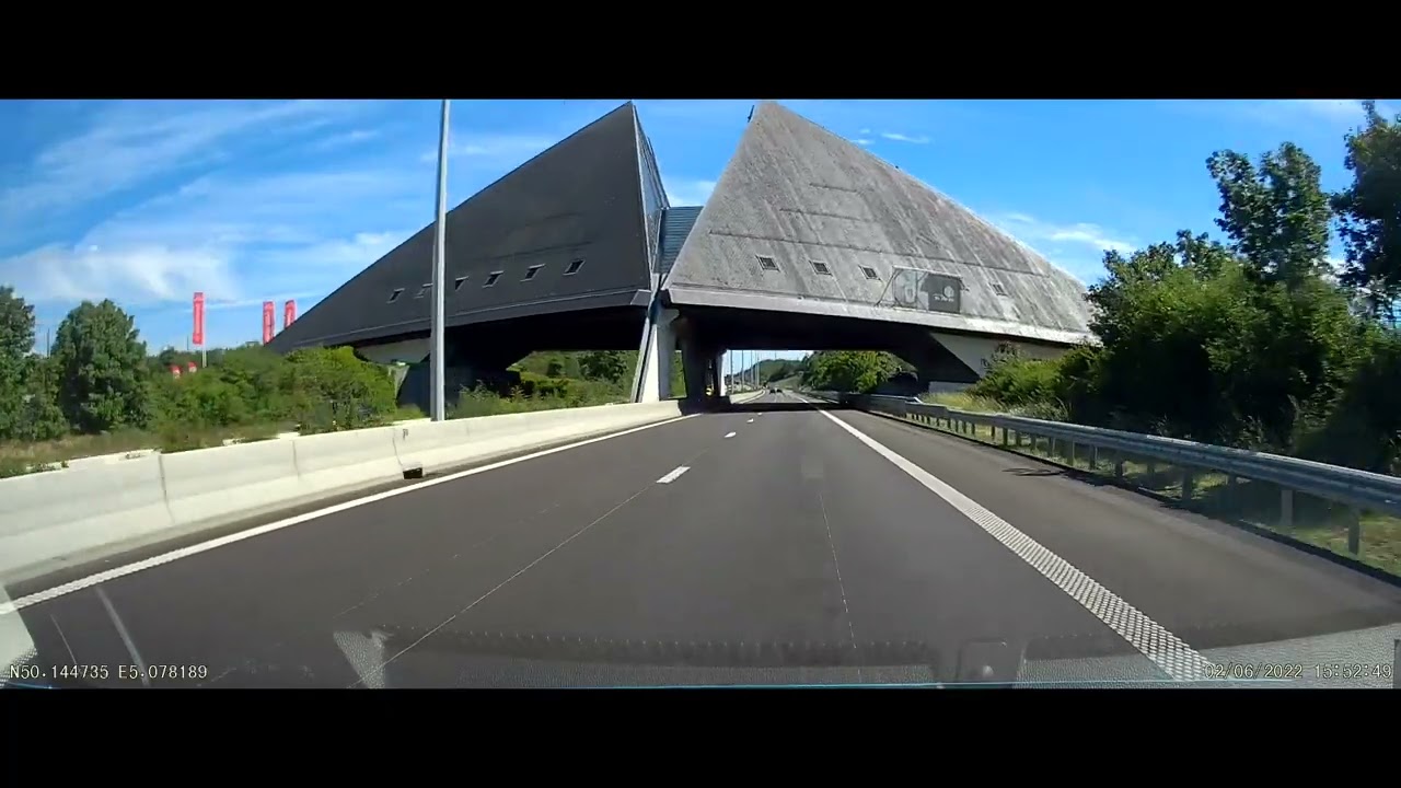 Calais to Croatia by Car - Day 2 - Video 7 - Belgium - Ciney to Aire de Tellin