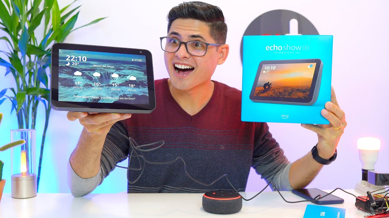 É INCRÍVEL! Amazon Echo Show 8, ALEXA COM TELA! Unboxing e Impressões