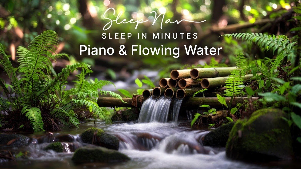 Peaceful Piano with Nature Water Stream 🌿 Meditation Music for Stress Relief