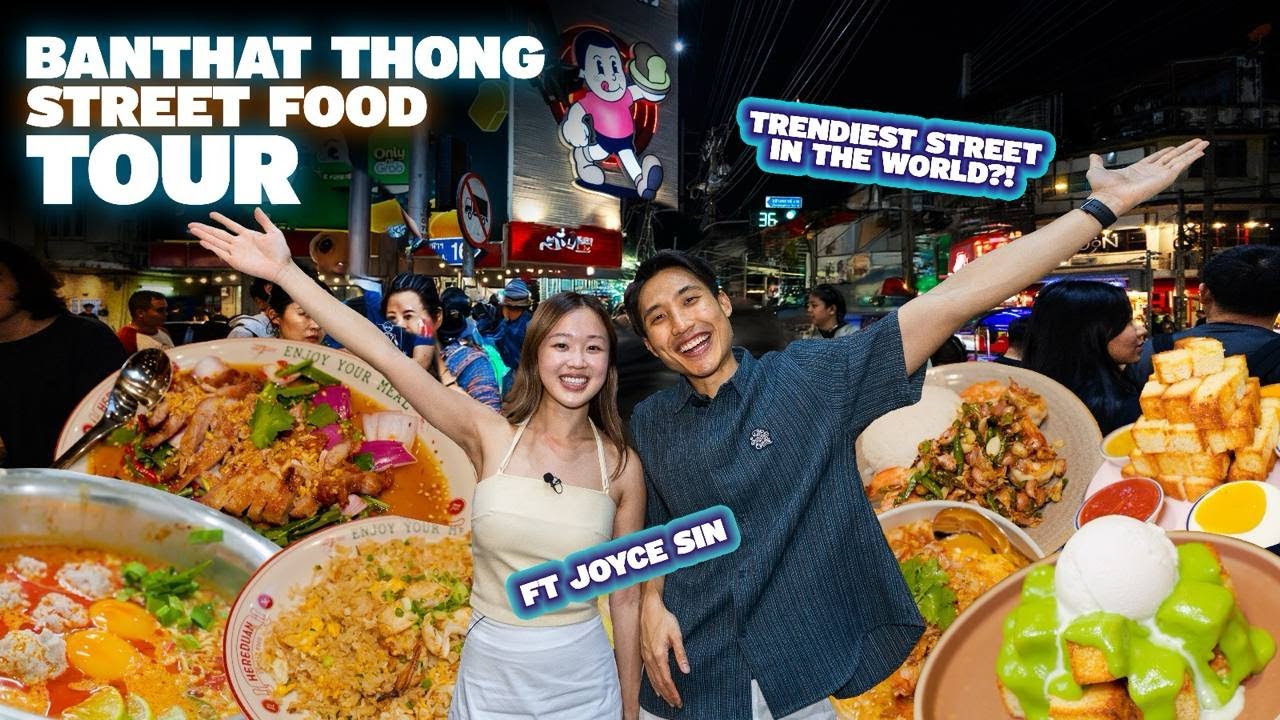 Ultimate Bangkok Street Food Tour at Ban Tad Thong! | Bangkok’s Coolest Food Street ft. @Joyce Sin