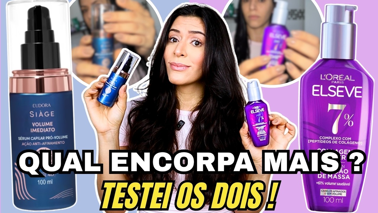 EUDORA VOLUME IMEDIATO x ELSEVE COLLAGEN LIFTER: Qual Leave In encorpa mais o cabelo?