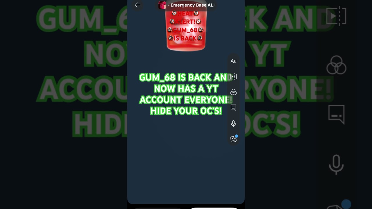 (READ DISC) GUM_68 IS BACK! EVERYONE, HIDE YOUR OCS! #warningmessage Subscribe!