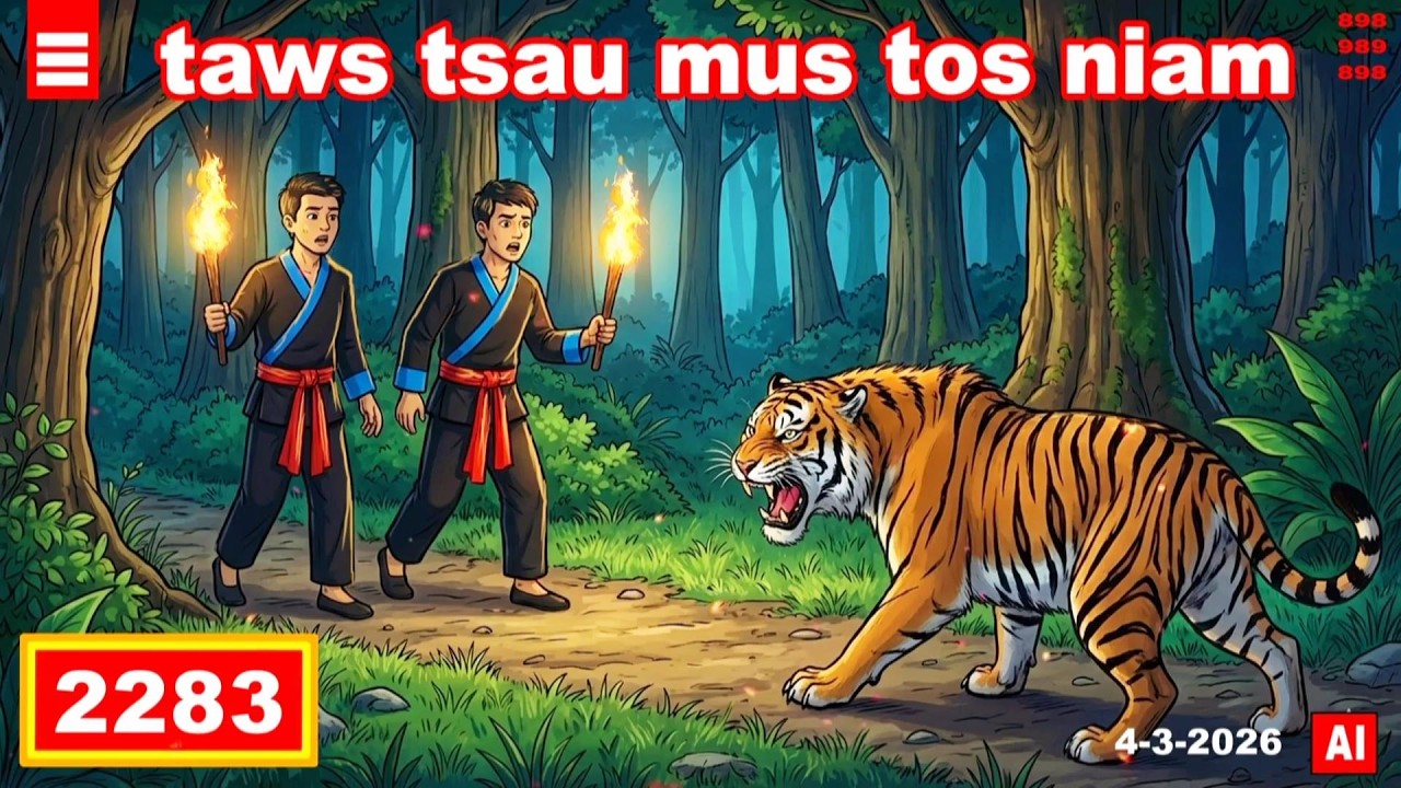 dab hais hmoob - 2283 - 4-3-2026 taws tsau mus tos niam, ไปรับแม่ตอนหัวค่ำ, pick up mother.