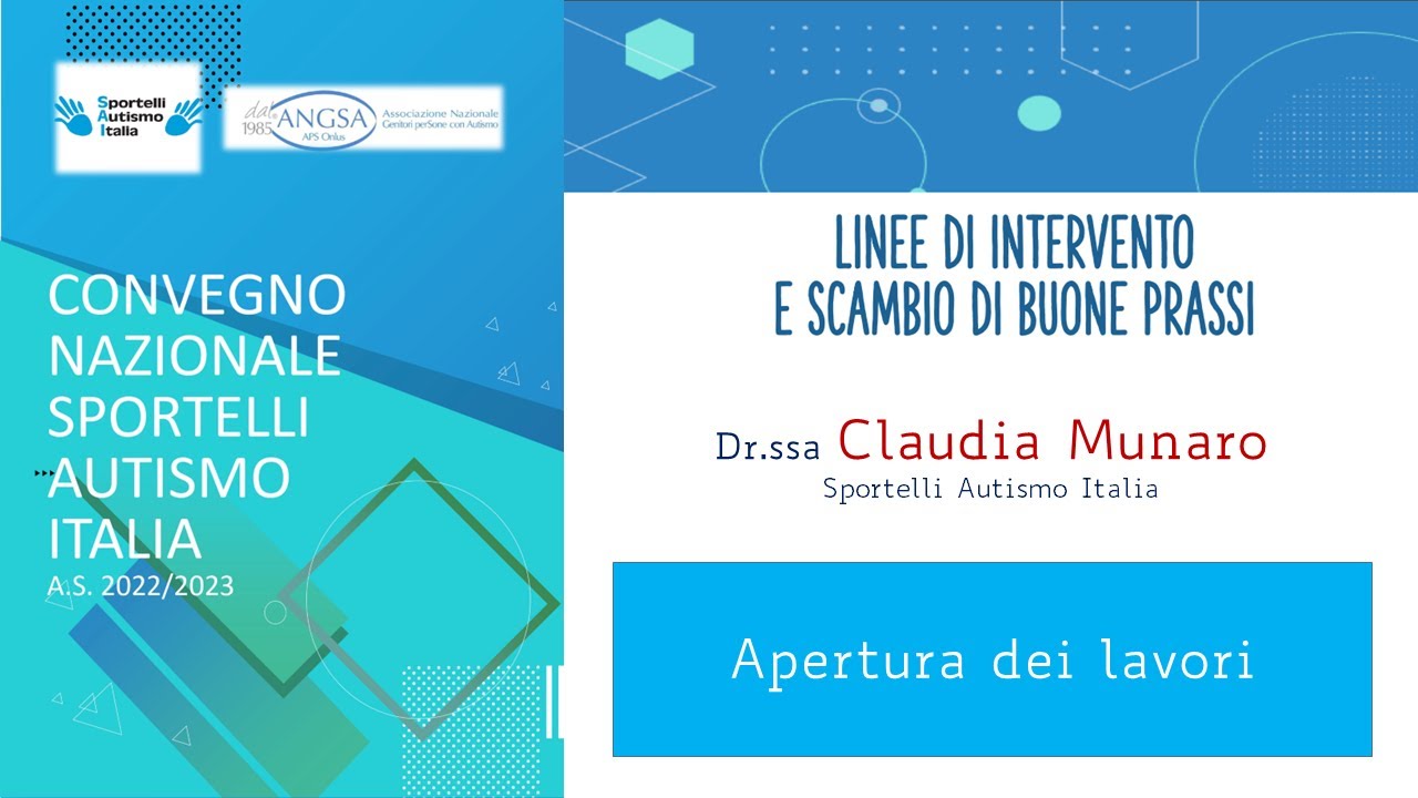 Convegno Nazionale Sportelli Autismo Italia - Linee di Intervento e scambio di buone prassi