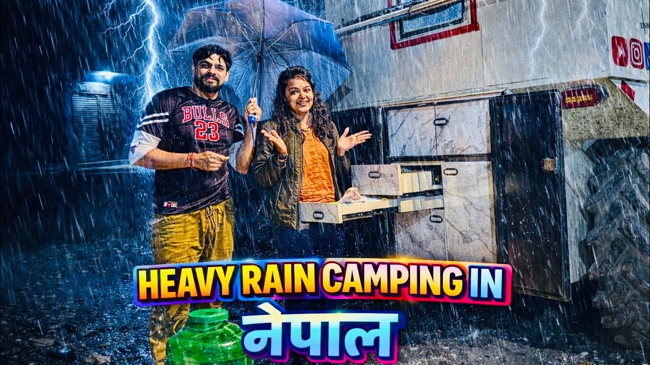 HEAVY RAIN CAMPING बारिश ने किया बुरा हाल | INTERNATIONAL TRIP ON TRACTOR WITH FAMILY 