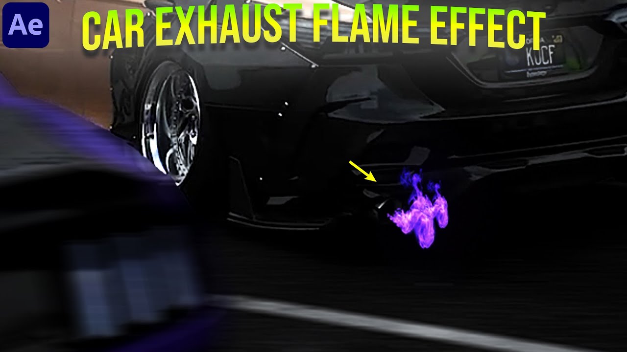 Эффект пламени выхлопной трубы автомобиля в After Effects (+ бесплатные кадры для скачивания)