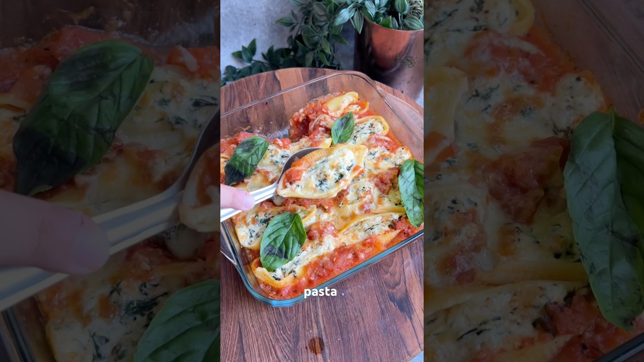 Ricotta and spinach stuffed shell pasta recipe