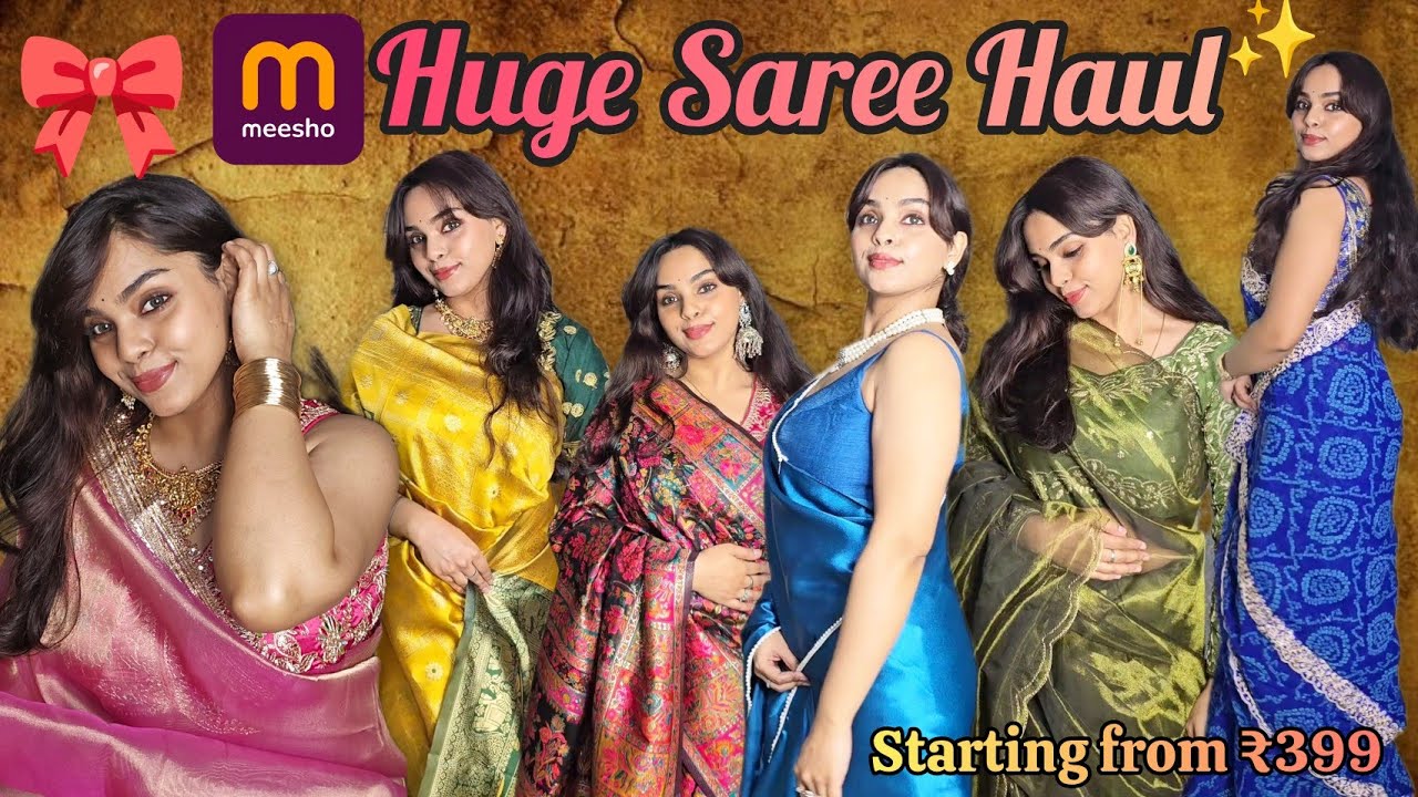MEESHO DESIGNER SAREE HAUL! 🚨 The BEST Saris Under ₹1000 😍LUXURY SAREE HAUL ON A BUDGET! ✨