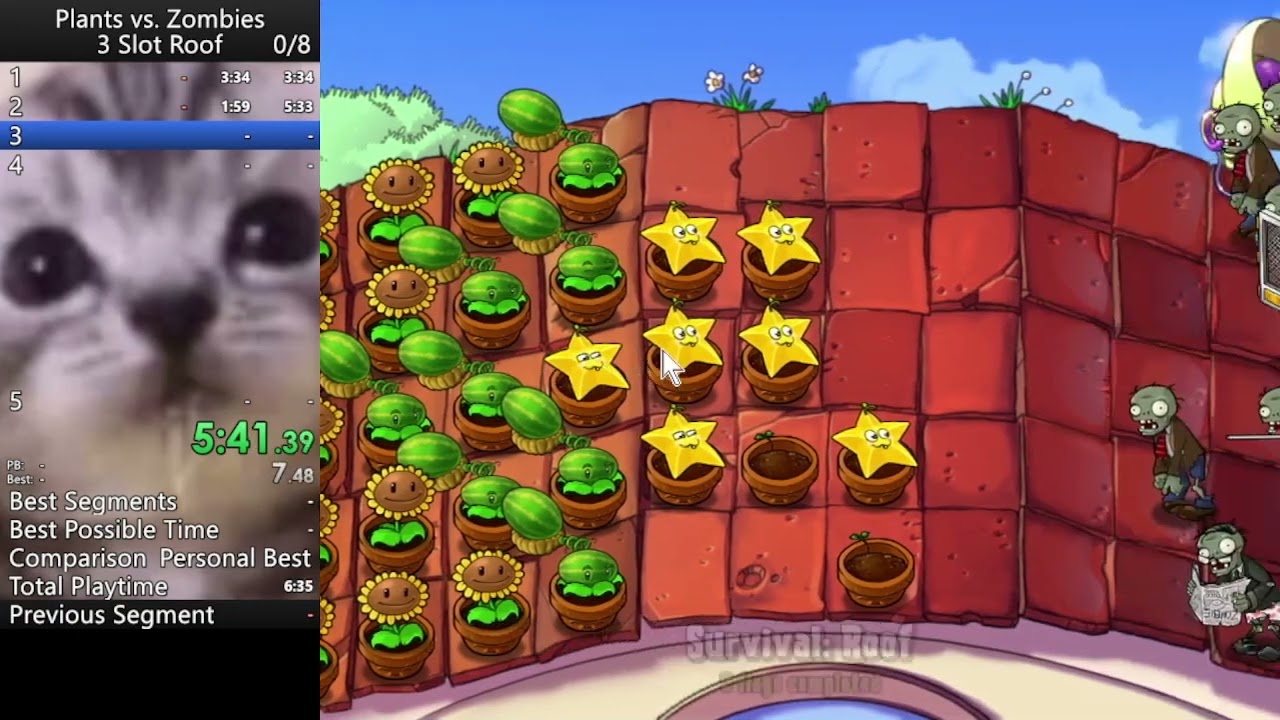 PvZ 3 Slot Survival Roof in 10:50 WR