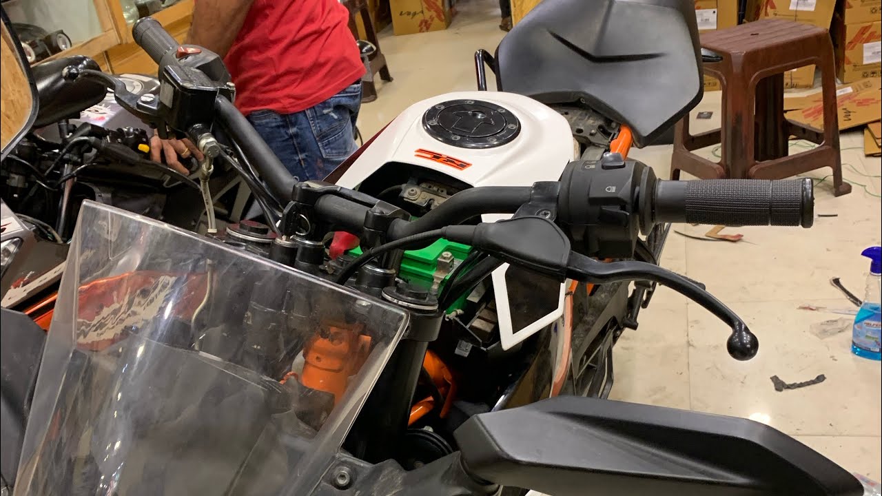 KTM RC HANDLEBAR CHANGED #ktm #ktmrc #viralvideo #video #trending #modification #modified #bike