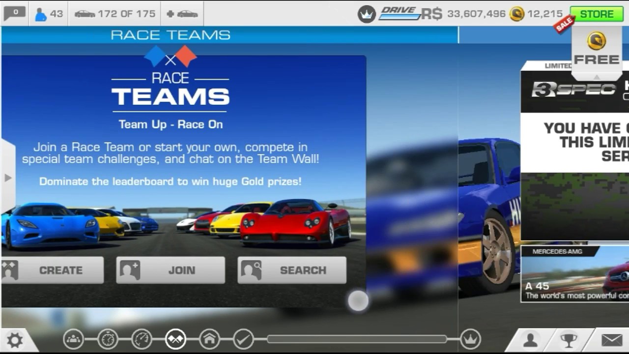 RR3 how to create a race team