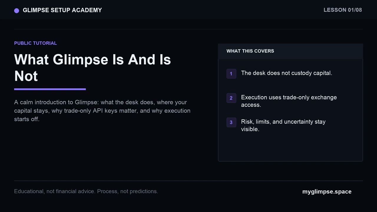 What Is Glimpse? AI Bitcoin Trading Bot Setup Explained