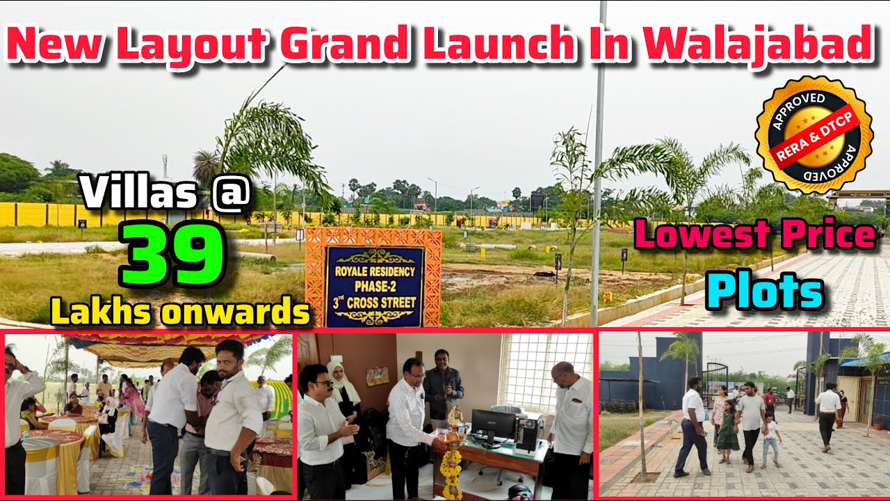 Grand Launch Of New Gated Community plots for sale in walajabad | land for sale in walajabad