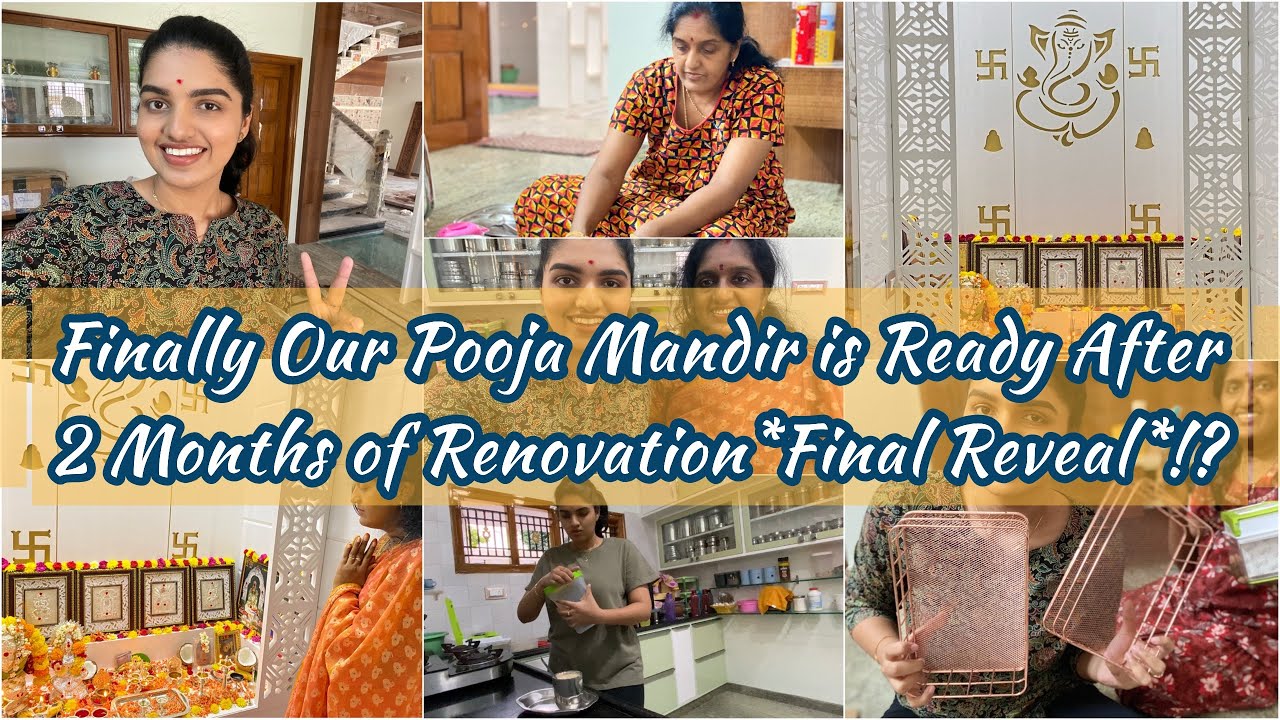 Finally Our Pooja Mandir is Ready after 2 Months of Renovation!?|Mom is Very happy|Organisers&More?|
