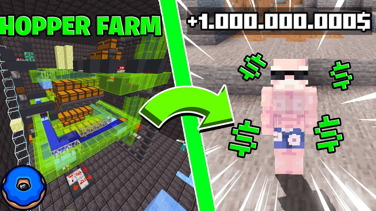 Donut SMP’de GÜNDE 1 MİLYAR KAZANDIRAN HOPPER FARMIM !! 😱