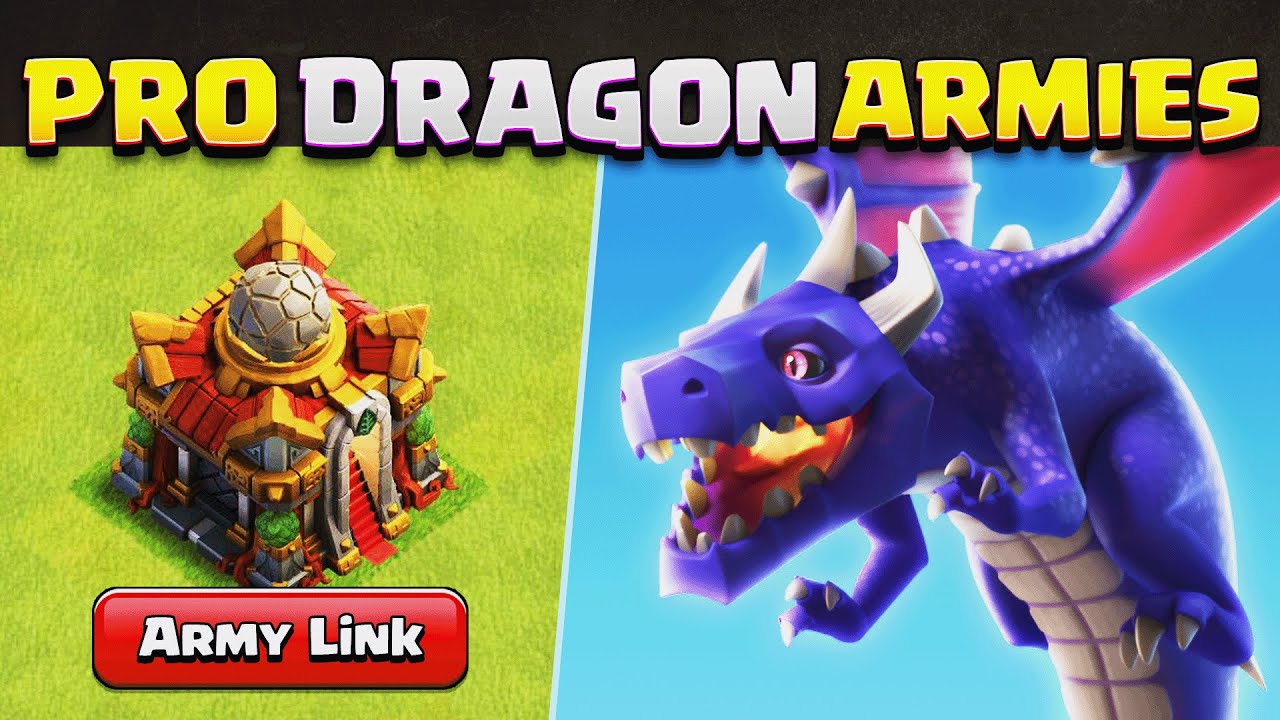 These TH16 Dragon Armies Are TOO POWERFUL 🔥 Best TH16 Dragon Armies + Link