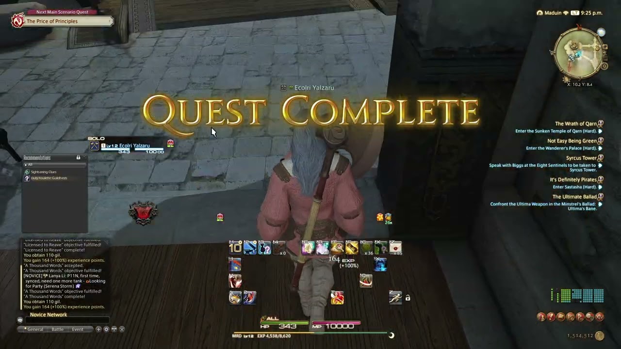 FFXIV Ep 110 Questing in Limsa