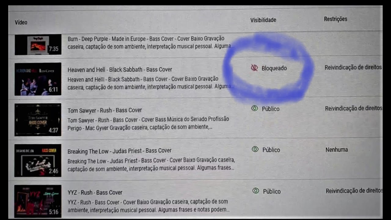 Como desbloquear v&iacute;deos - Direitos autorais m&uacute;sicas
