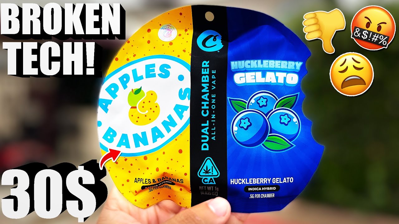 This was the WORST COOKIES PEN I&rsquo;ve had&hellip; | Cookies Dual Chamber Apples & Bananas Huckleberry Gelato