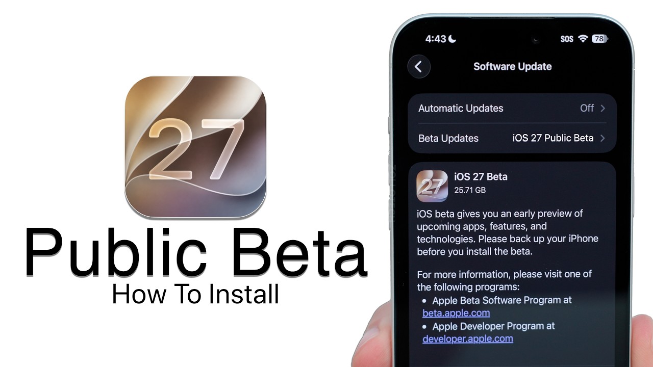 iOS 27 Public Beta Is Out! - How To Install!