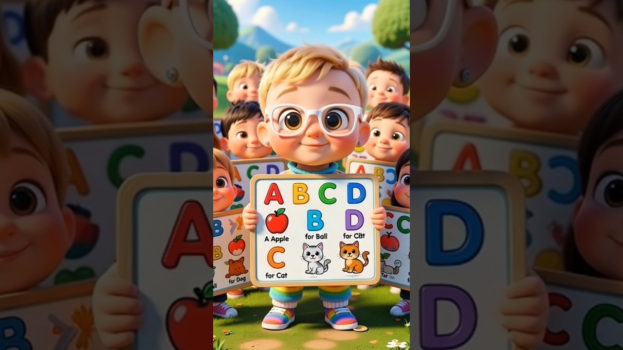 A B C D Learning Cartoon 🤩 | Kids ABC Song | 3D Cartoon Short🥳😍