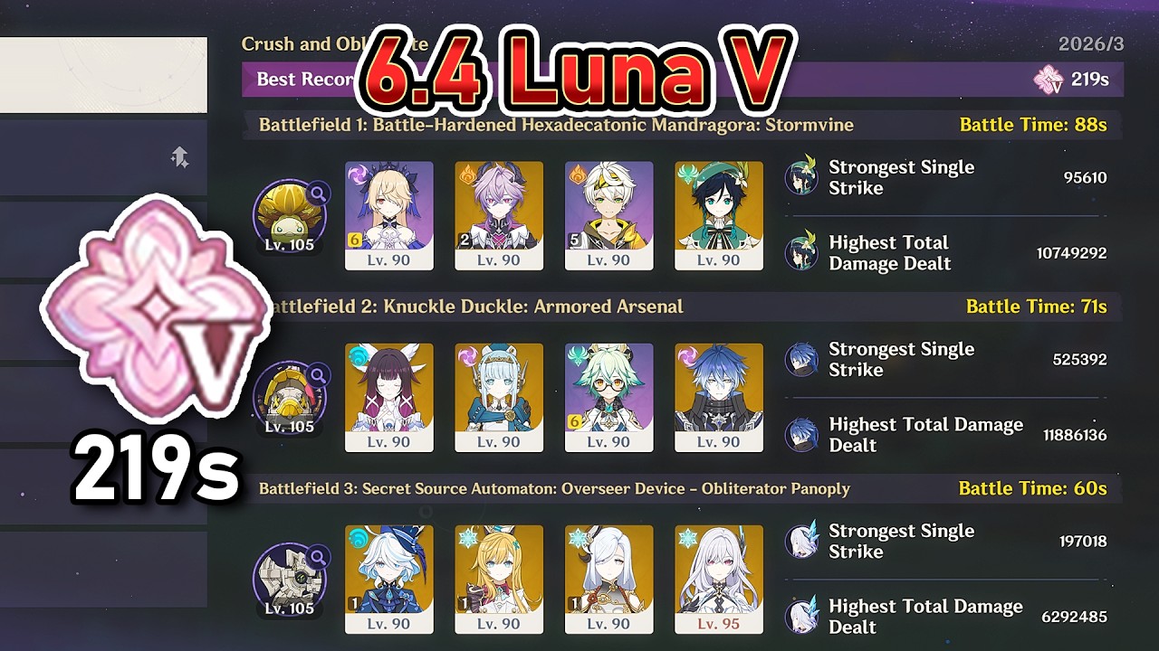 Stygian Onslaught Lv 5 Fearless | Luna V 6.4 | Genshin Impact