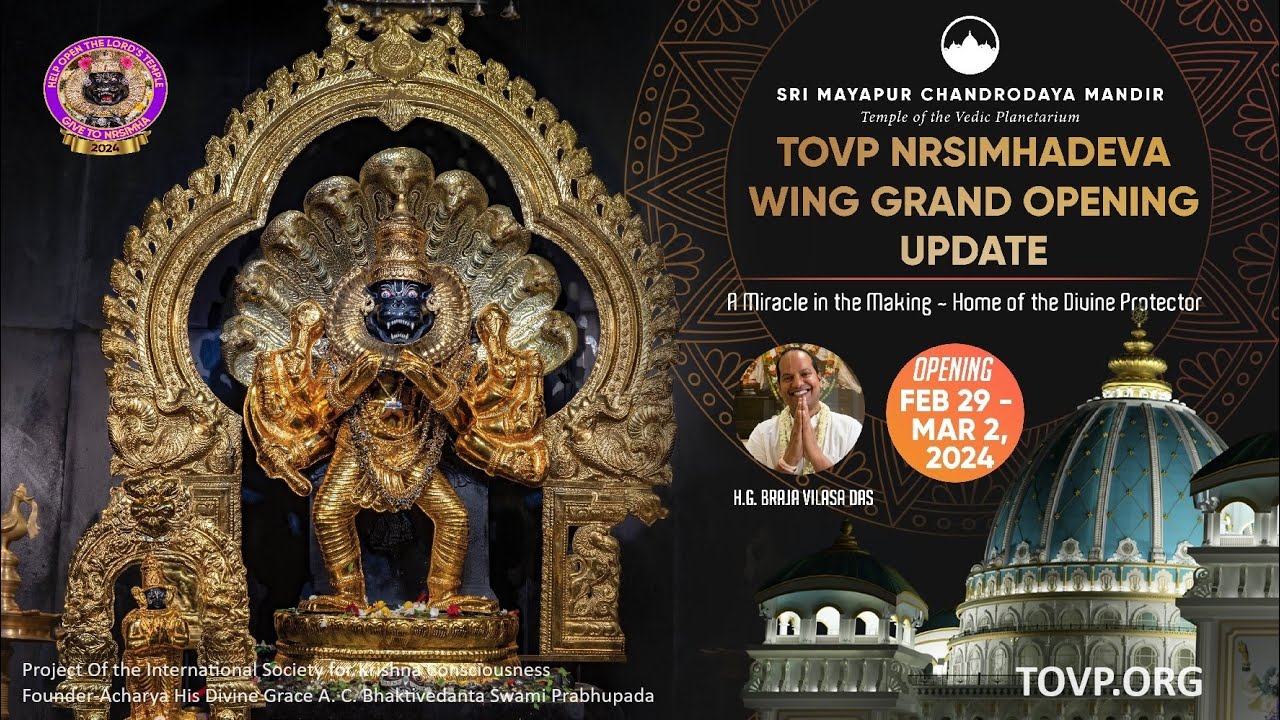 TOVP Nrsimhadeva Wing Update by HG Braja Vilasa - September, 2023