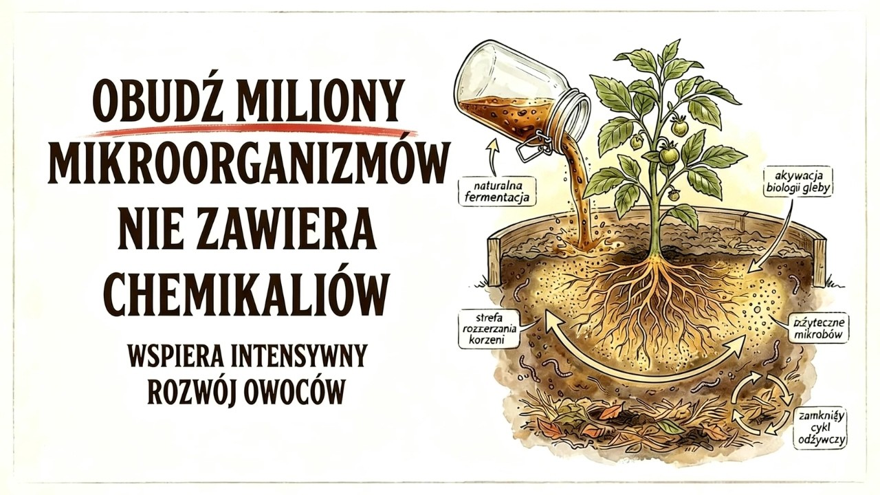 TYLKO JEDEN DZBANEK! Miliony mikrobów, by Twoje owoce eksplodowały wzrostem (Bez chemikaliów)