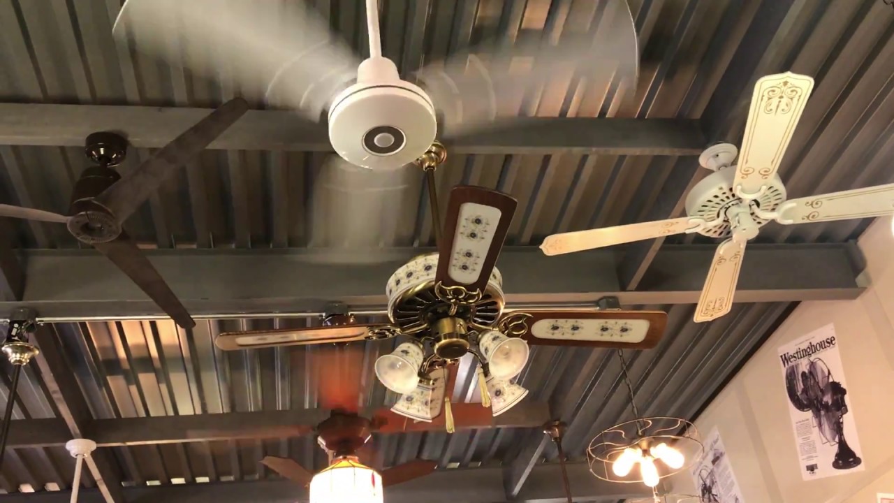 All Fans In Vintage Fan musuem on all speeds and spindown
