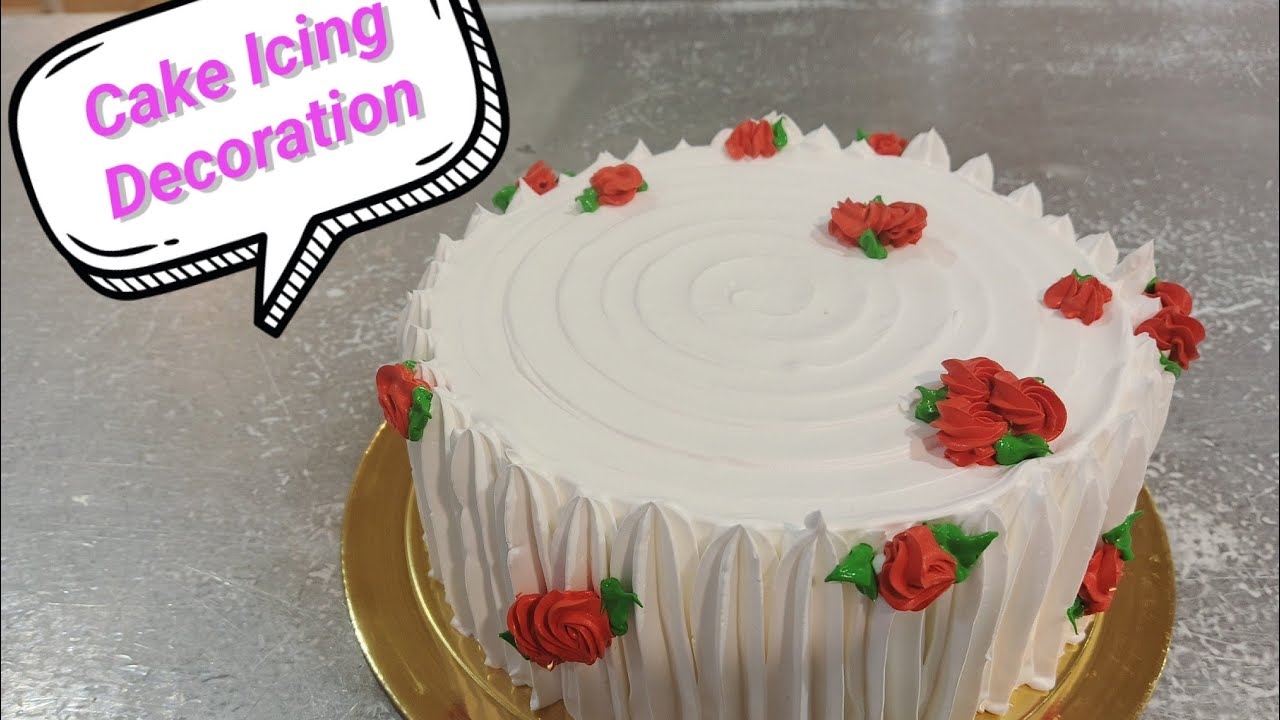cake icing tutorials for beginners | whip cream cake | beginners special Cake decoration | 269