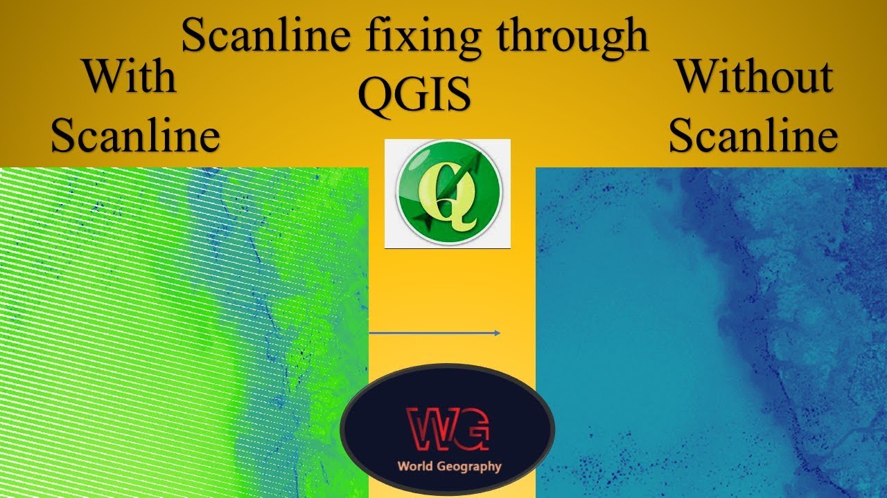 How to fixe Scanline Of Landsat 7 Satellite Image II Qgis II In 8 Minutes