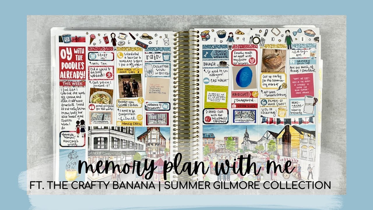 MEMORY PLAN WITH ME | ft. the crafty banana | SUMMER GILMORE COLLECTION | tattooed teacher plans