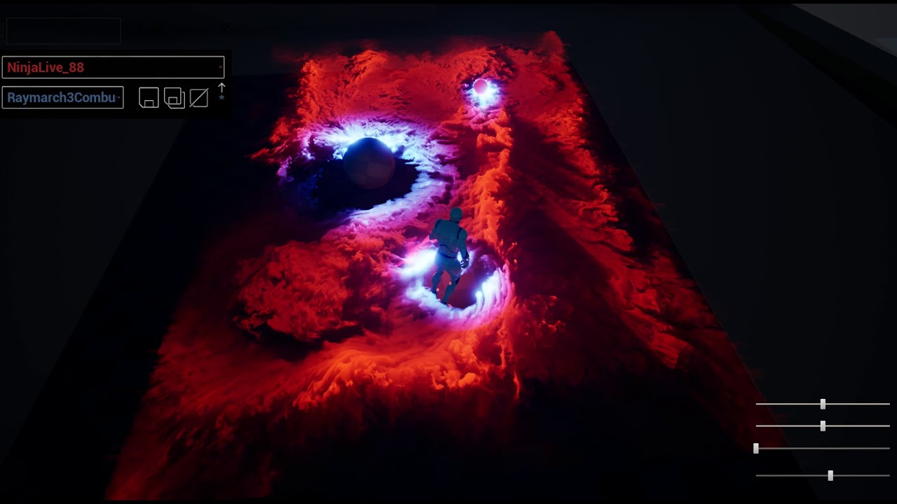 FluidNinja LIVE - Test - Combustion 2 - Unreal Editor [UE4]