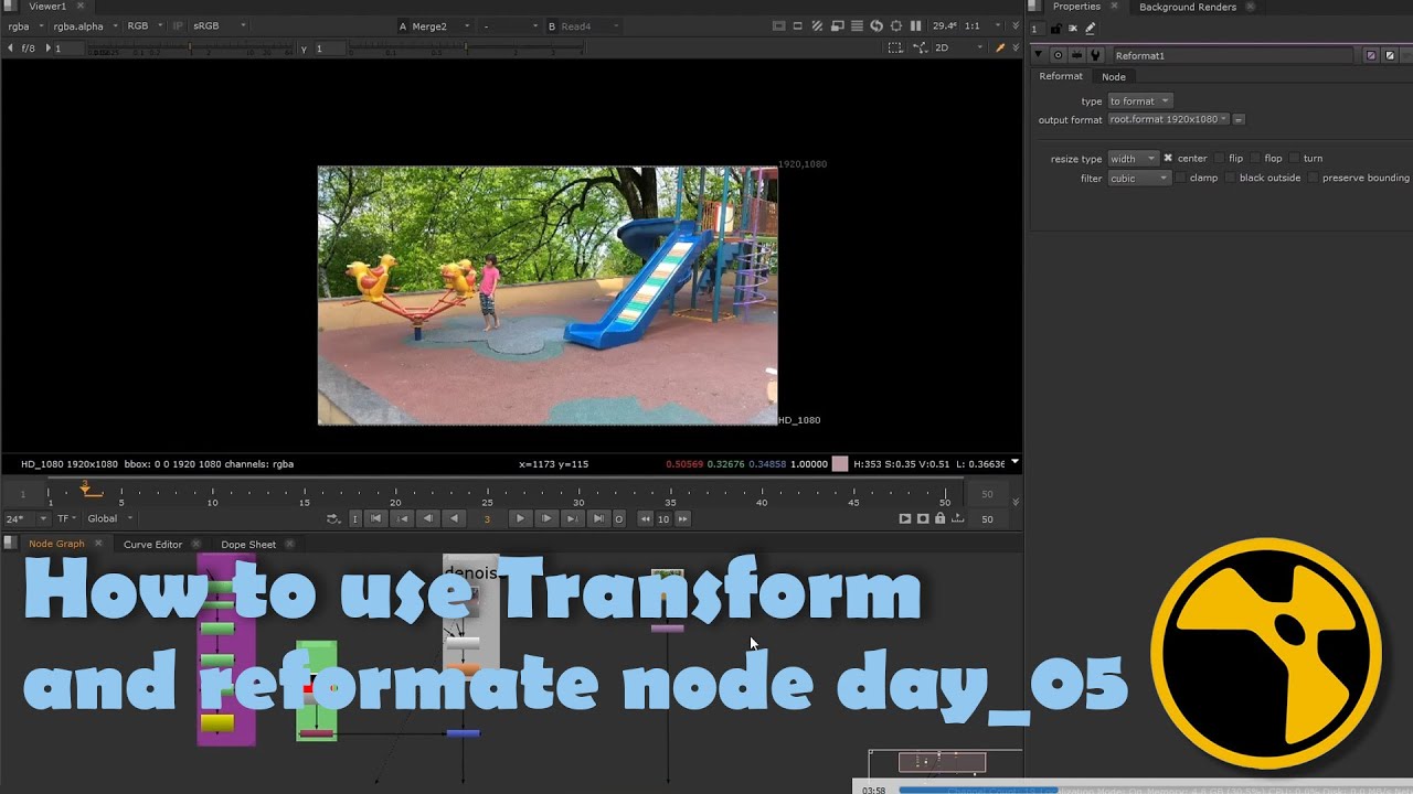 Nuke Tutorials | How to use Transform and reformate node day_05 [Hindi]