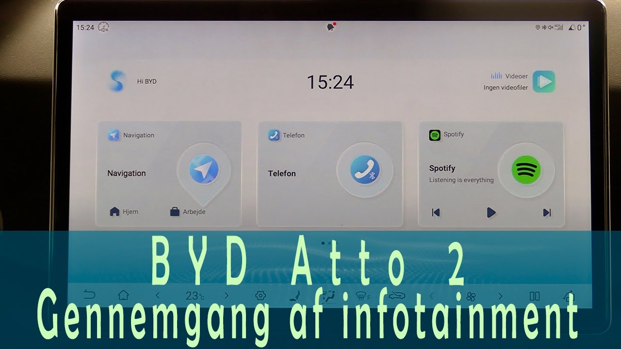 BYD Atto 2 - Gennemgang af infotainment