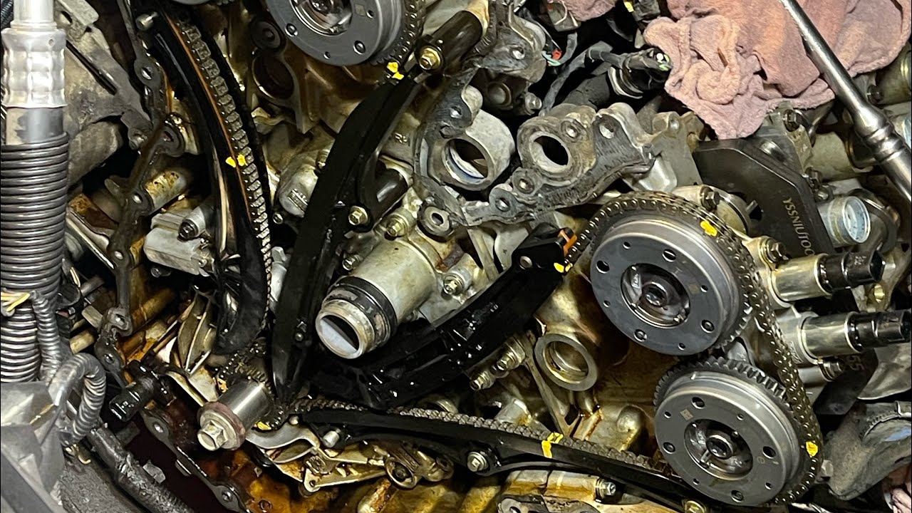 2017 up Ford f-150 3.5 L. Cadenas de tiempo / timing chain marks 
