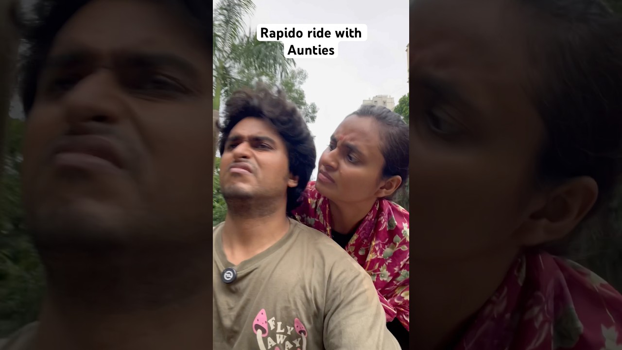 Rapido ride with Aunties🤨#funnyshorts #comedy #trending #explore #memes #rapido #aunty #relatable