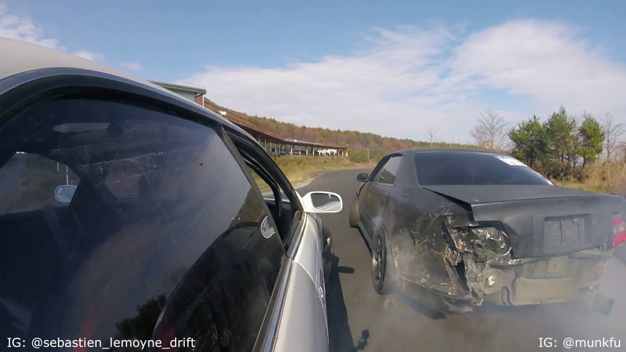 Extreme door to door action on Ebisu North course, JZX90 Mark2 VS JZX100 Chaser