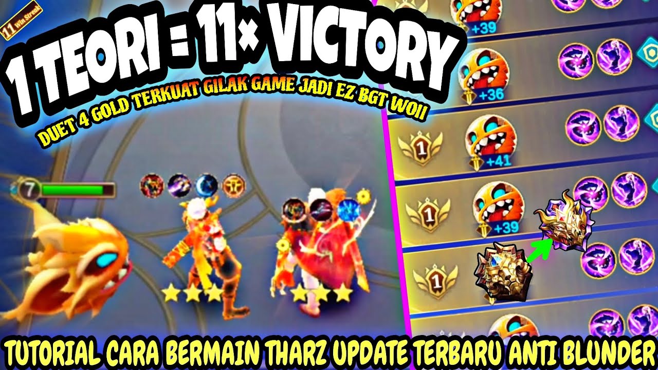 1 TEORI = 11× VICTORY !!! GINI CARA TERBAIK MAIN THARZ DI UPDATE TERBARU DIJAMIN ANTI BLUNDER - MCGG