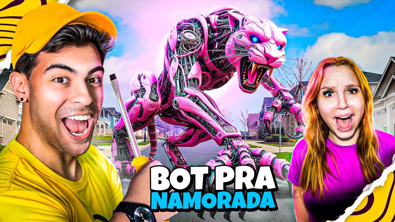 FIZ UM BOT PARA A MINHA NAMORADA! *O robô dela é mais forte que o meu?!*