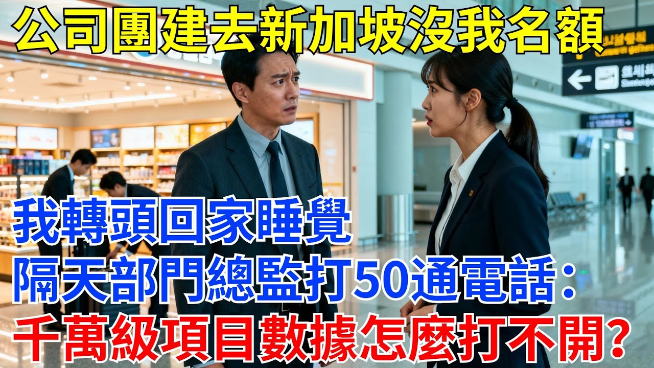 公司團建去新加坡沒我名額，我轉頭回家睡覺，隔天部門總監打50通電話：千萬級項目數據怎麽打不開？ #奇聞 #奇聞軼事 #故事頻道 #職場故事#爽文