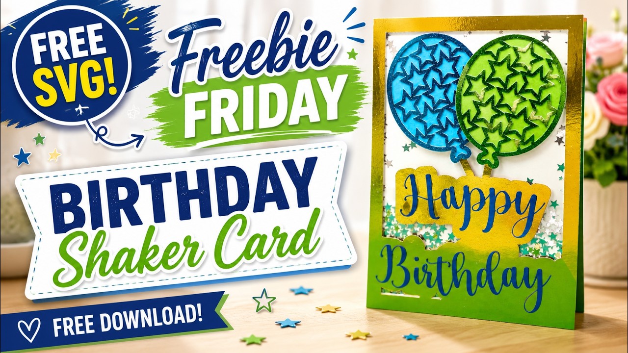 DIY Birthday Balloon Shaker Card | Cricut Layered Card Tutorial #circutmade #cricutcrafts