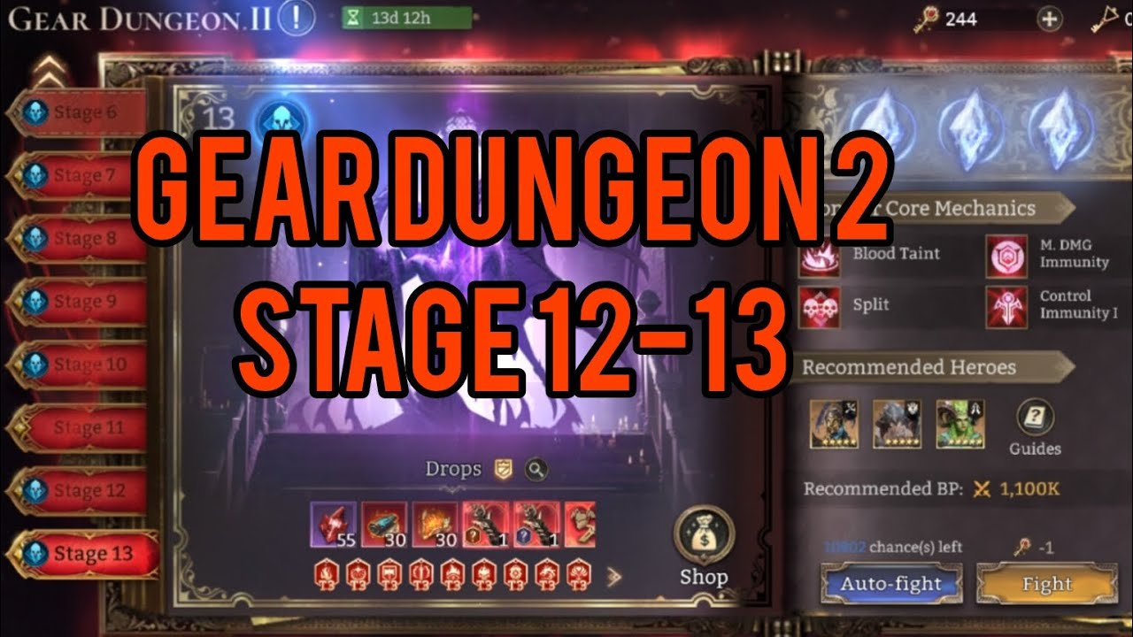 Gear Dungeon 2| Stage 12-13| Watcher of Realms