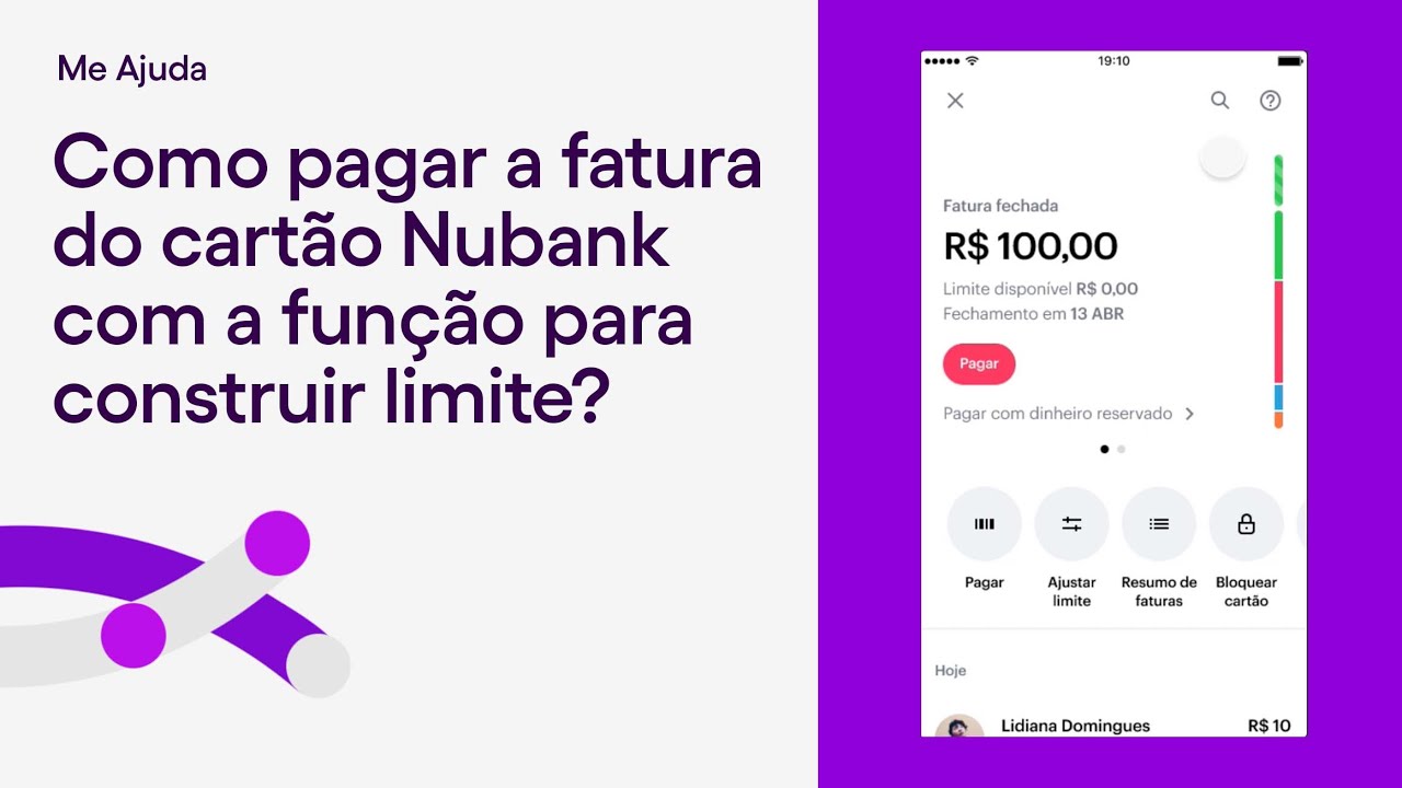 Como pagar a fatura do cart&atilde;o Nubank com a fun&ccedil;&atilde;o para construir limite? | Me Ajuda