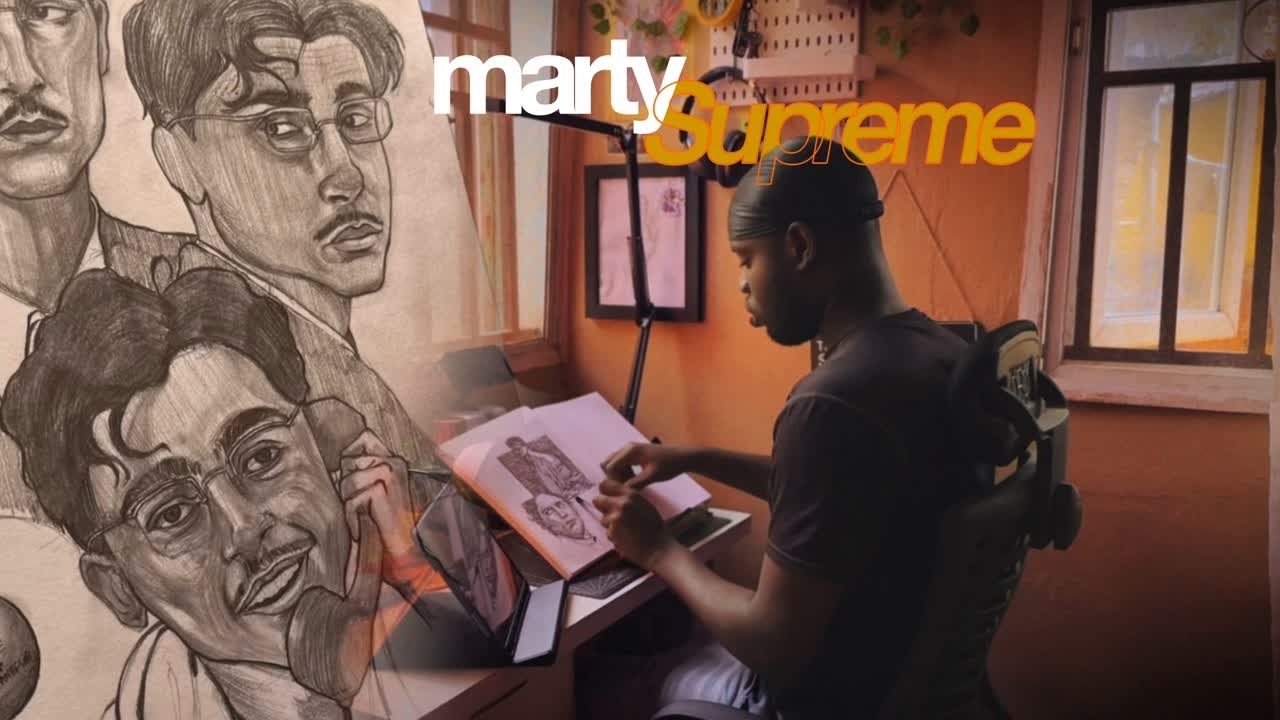 Stop  Overthinking, Just draw (drawing Marty Suppreme)