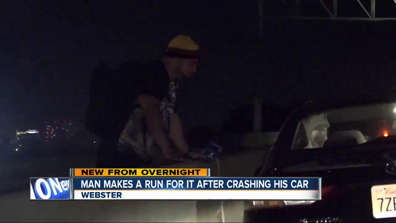 Man crashes on SR-94, nearly hit by car while running on freeway