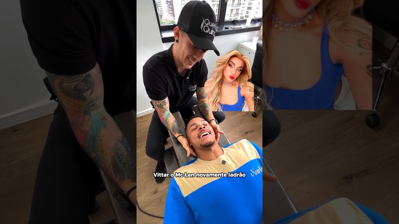 DJ NOISKITA IMITANDO VOZES ENQUANTO FAZ QUIROPRAXIA