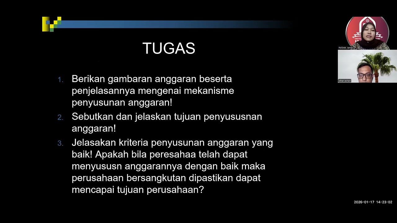 PENGANGGARAN PERUSAHAAN PERTEMUAN 15 STRUKTUR ORGANISASI ANGGRAN